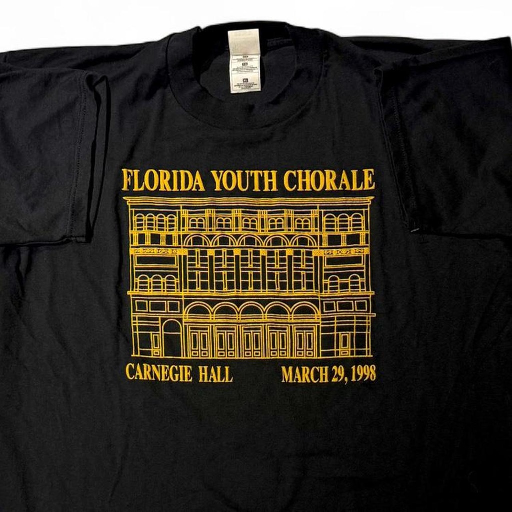 1998 Carnegie Hall Nyc Florida Youth Chorale Vintage Tee Xl